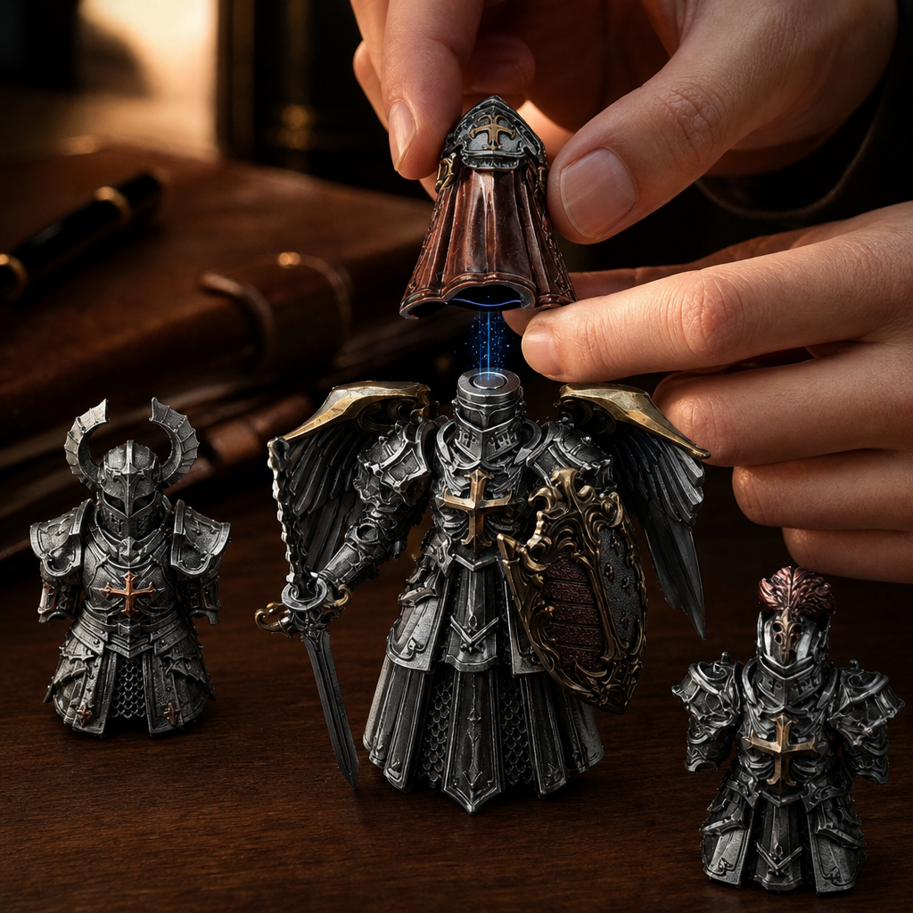 soldat en métal délicat, briques magnétiques